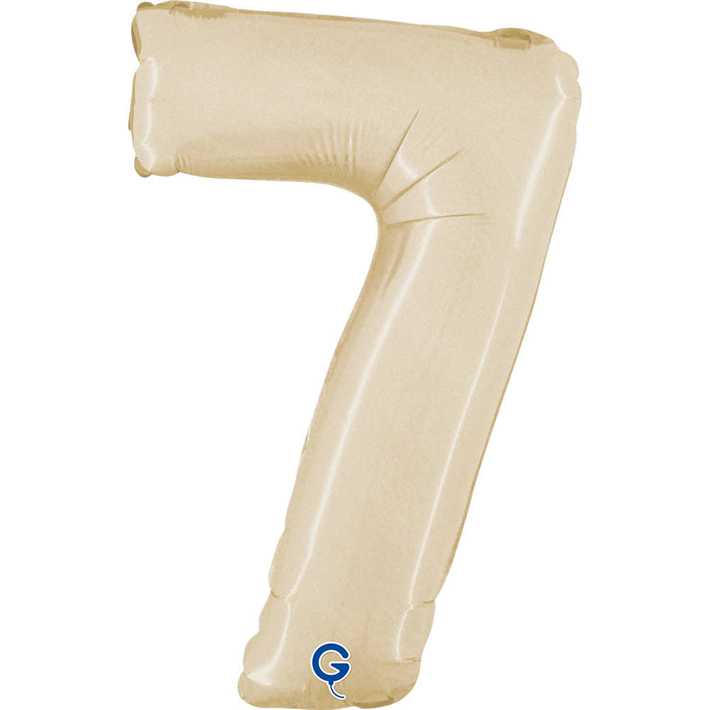 [GRABO]은박 숫자 소 7 크림 [높이 35cm]
