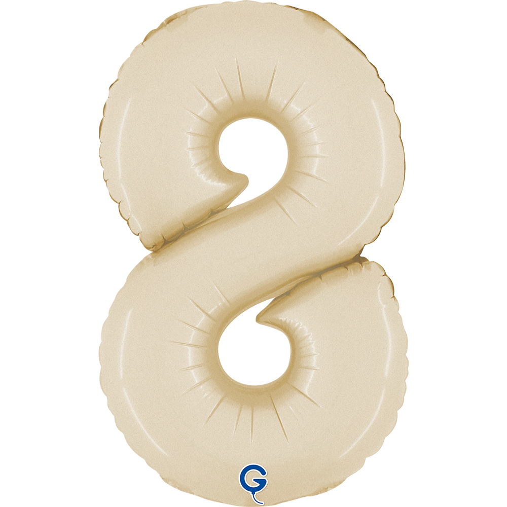 [GRABO]은박 숫자 소 8 크림 [높이 35cm]