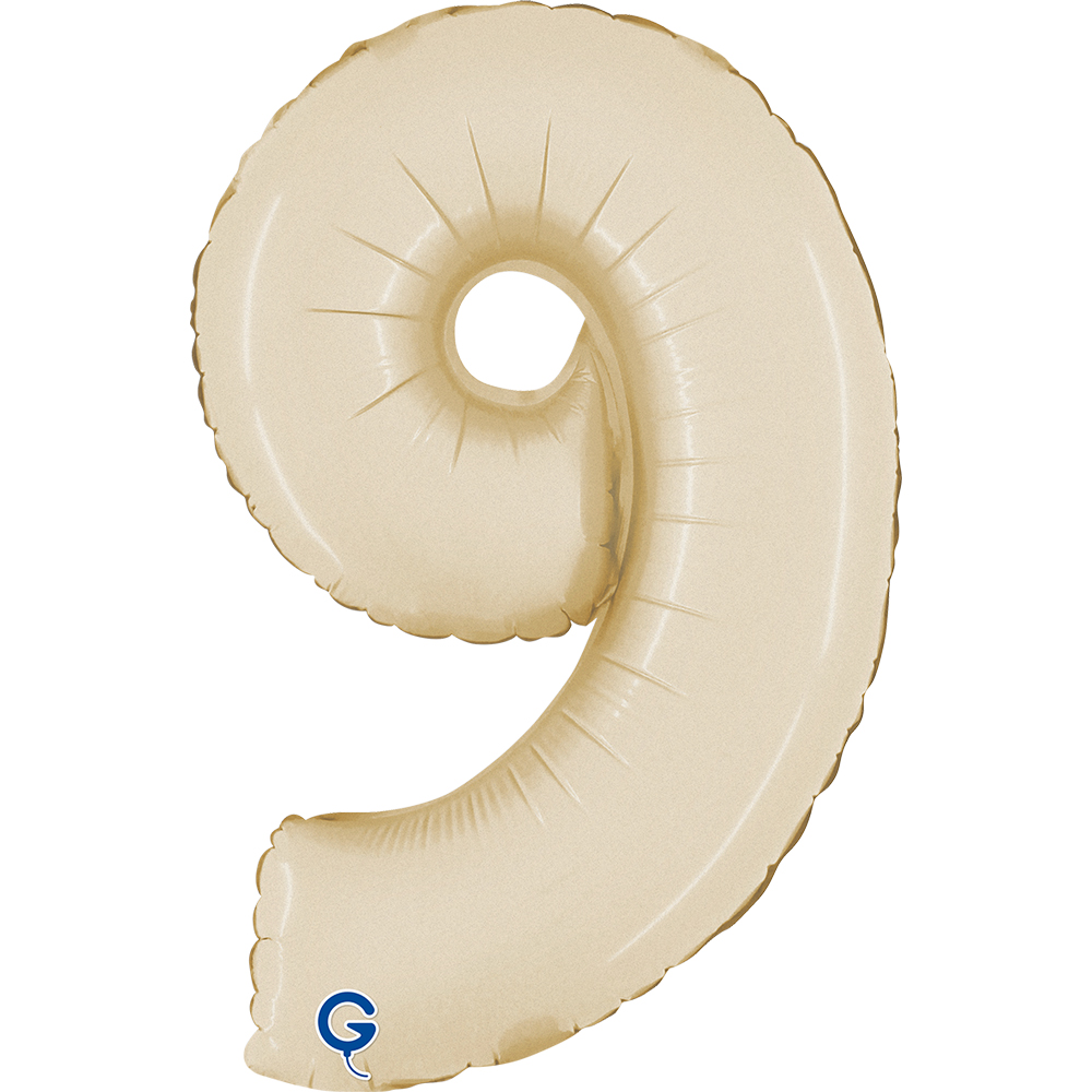 [GRABO]은박 숫자 소 9 크림 [높이 35cm]