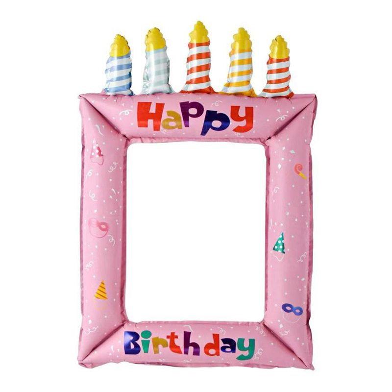 은박 생일포토프레임 핑크 40*58cm [10장한팩]