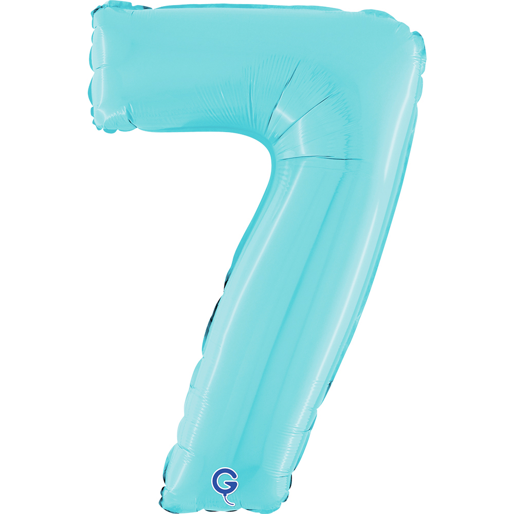[GRABO]은박 숫자 중 7 파스텔블루 [높이 75cm] 헬륨주입가능