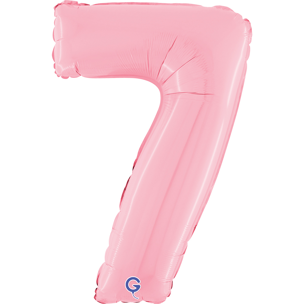 [GRABO]은박 숫자 중 7 파스텔핑크 [높이 75cm] 헬륨주입가능