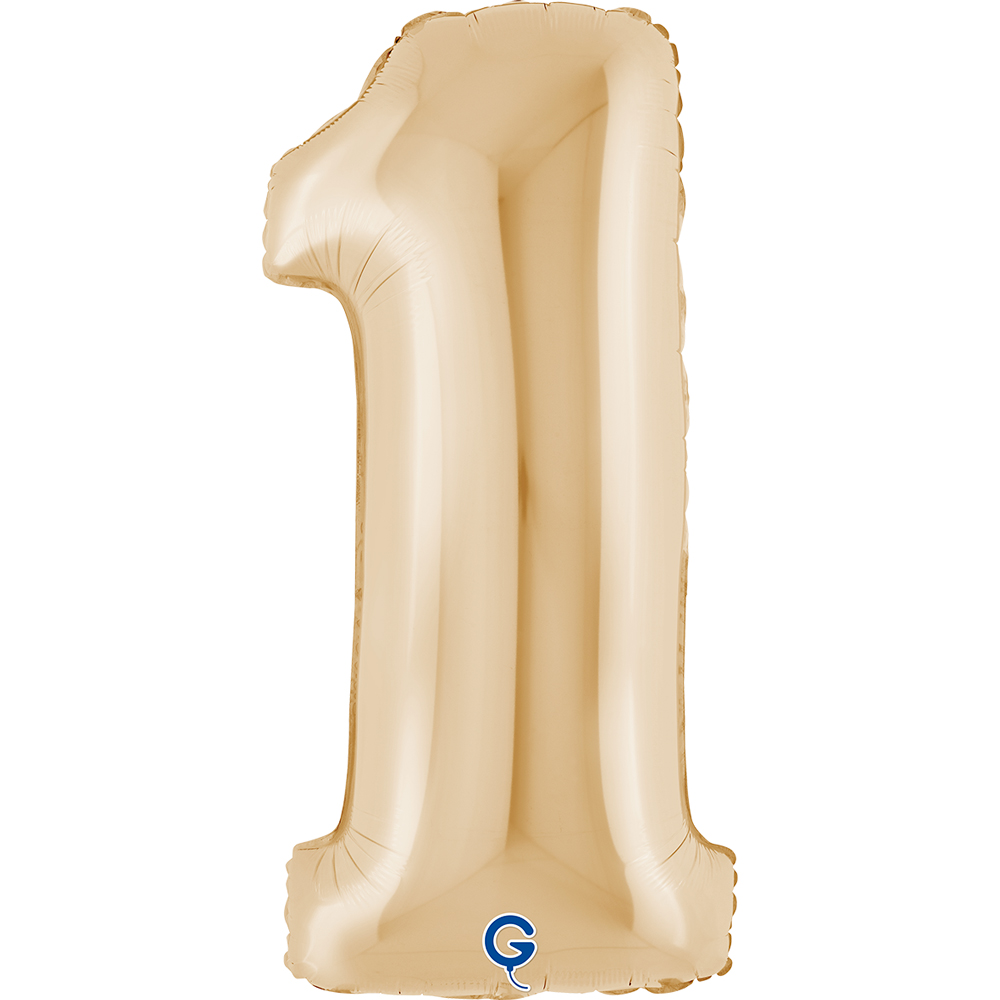 [GRABO]은박 숫자 1 화이트골드 [높이 90cm]
